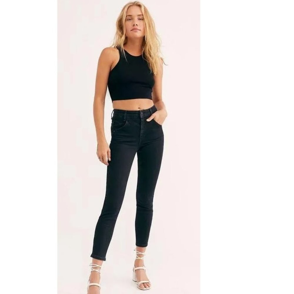 Free People Riley Seamed Skinny Jeans